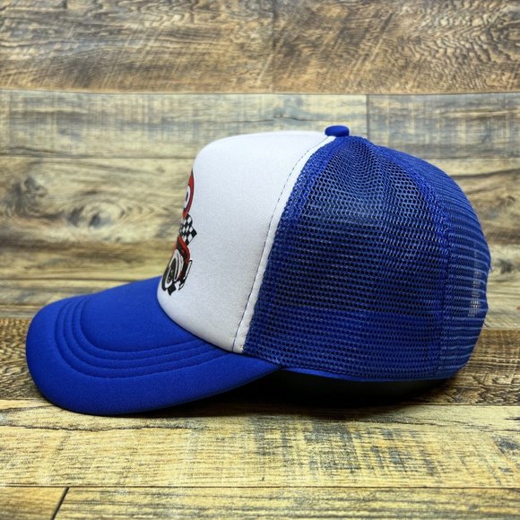 STP Racecar Mens Trucker Hat Blue Snapback Motor Oil Vintage Classic Cap - Picture 3 of 7